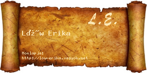 Löw Erika névjegykártya